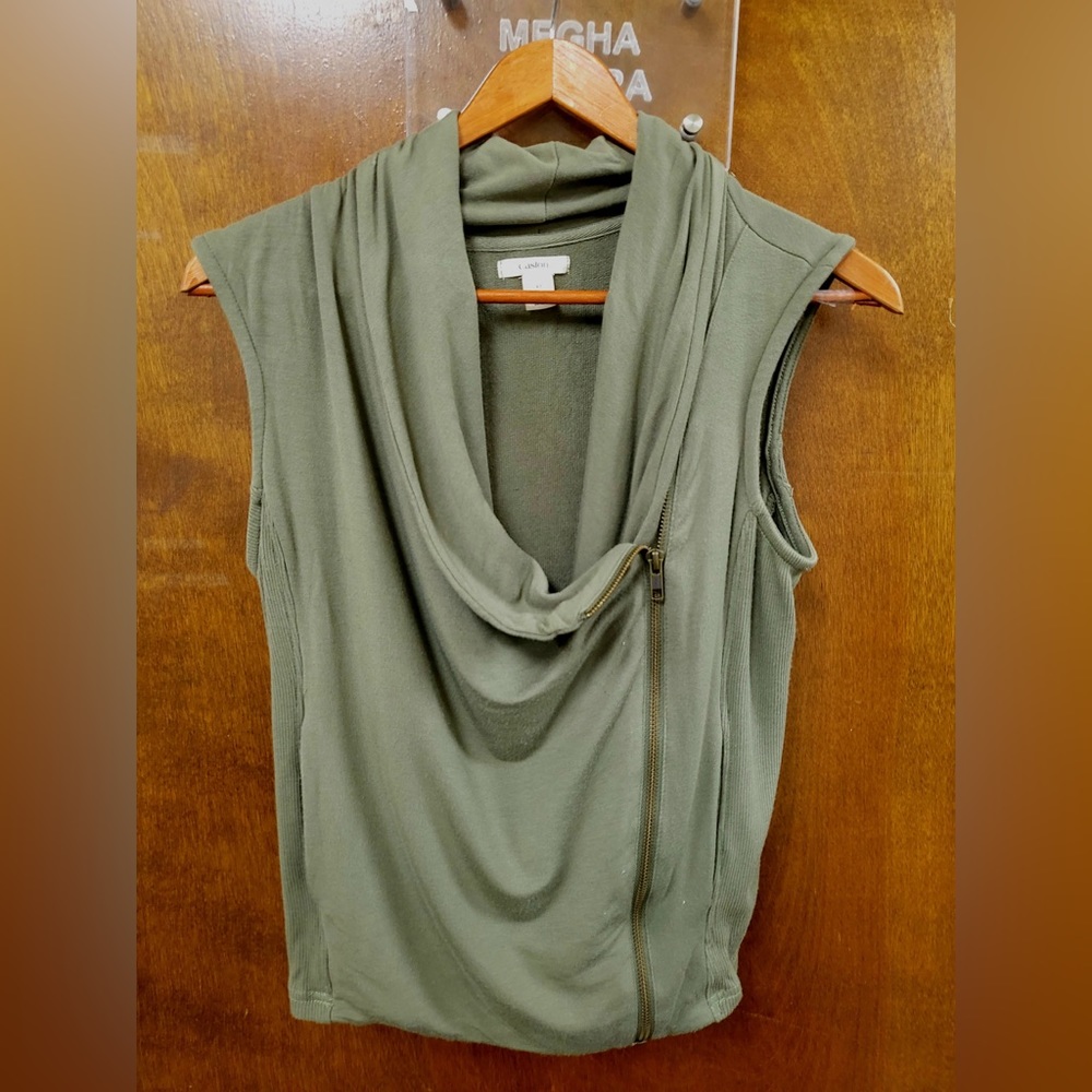Army Green Side Zip Vest size XS from Caslon